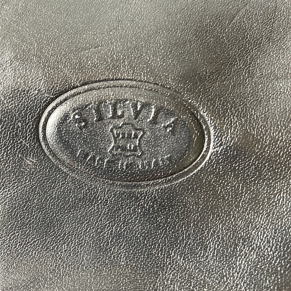 Silvia convertible black leather mini backpack or sling bag w/two outer pockets - Picture 2 of 8